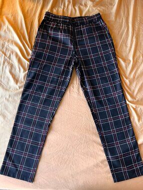 MEN'S - INSERT COIN - PERSONA 5 - PLAID LOUNGE WAIST PANTS - M